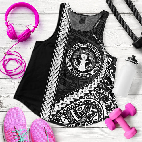 Northern Mariana Islands Women Tank Tribal Micronesian Coat Of Arms