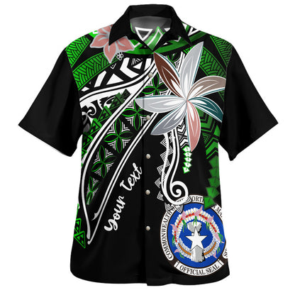 Northern Mariana Islands Hawaiian Shirt Custom Personalised Fanciful Forest Green