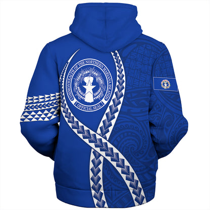 Northern Mariana Islands Sherpa Hoodie Tribal Polynesian In My Heart