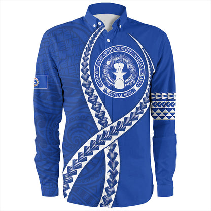 Northern Mariana Islands Long Sleeve Shirt Tribal Polynesian In My Heart