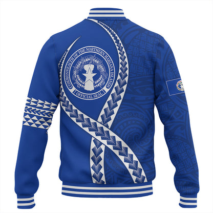 Northern Mariana Islands Baseball Jacket Tribal Polynesian In My Heart