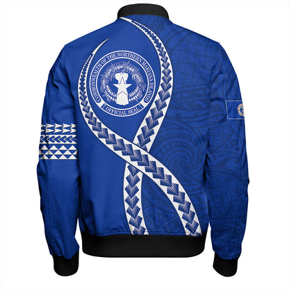 Northern Mariana Islands Bomber Jacket Tribal Polynesian In My Heart