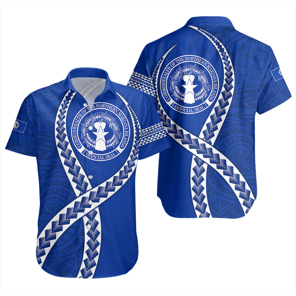 Northern Mariana Islands Short Sleeve Shirt Tribal Polynesian In My Heart