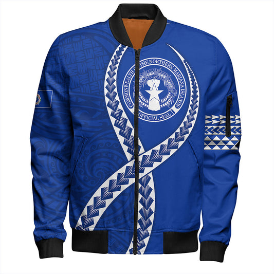 Northern Mariana Islands Bomber Jacket Tribal Polynesian In My Heart