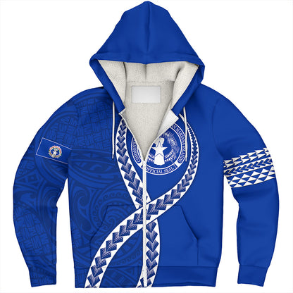 Northern Mariana Islands Sherpa Hoodie Tribal Polynesian In My Heart