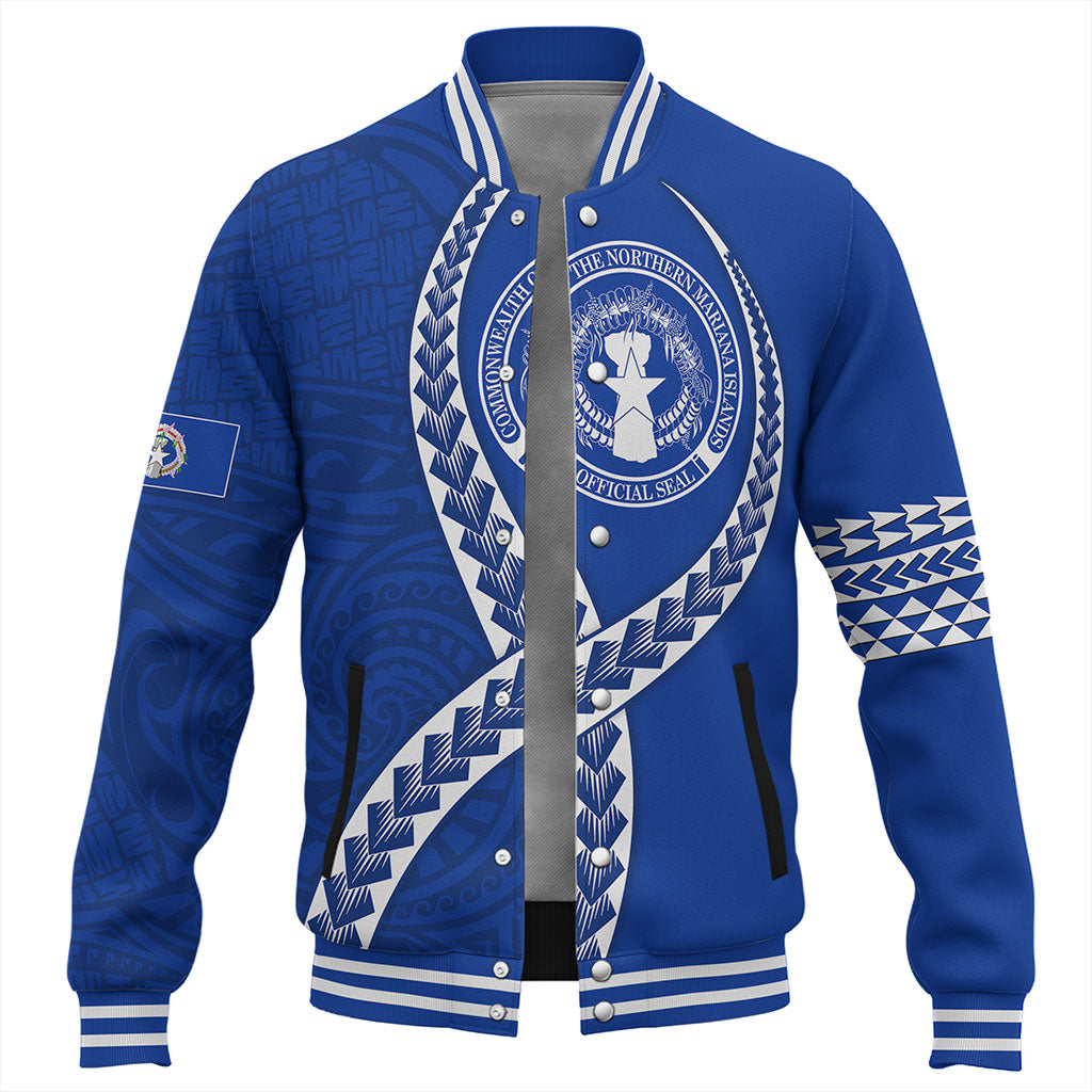 Northern Mariana Islands Baseball Jacket Tribal Polynesian In My Heart