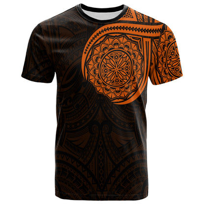 Polynesian T-Shirt - Polynesian Flowers Tattoo Style