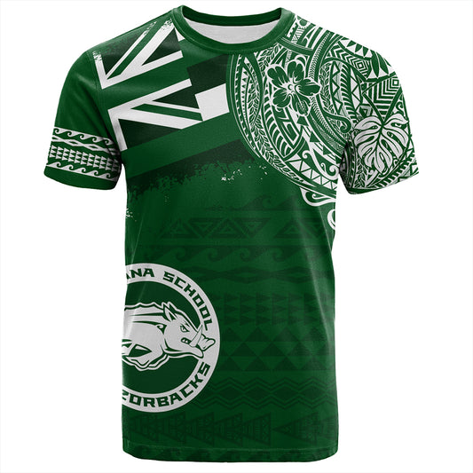 Hawaii T-Shirt Olomana High & Intermediate School With Crest Style