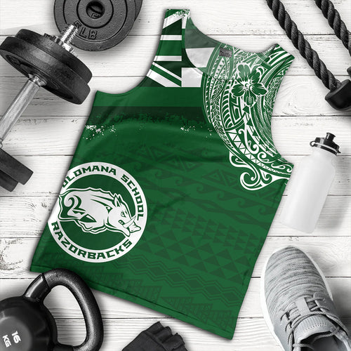 Hawaii Tank Top Olomana High & Intermediate School With Crest Style