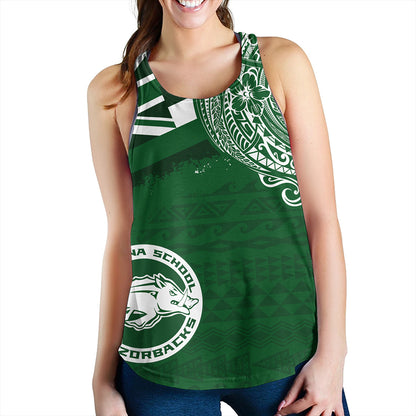 Hawaii Women Tank Olomana High & Intermediate School With Crest Style