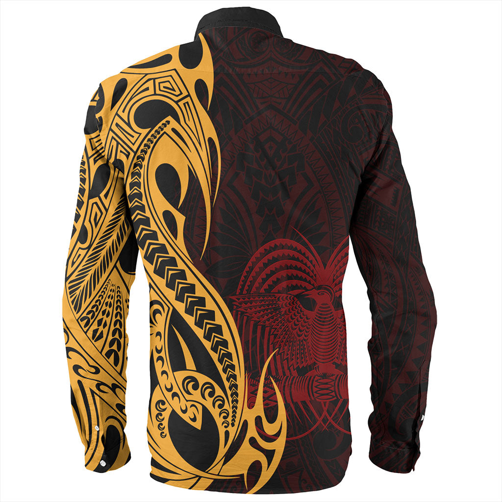 Papua New Guinea Long Sleeve Shirt PNG Tribal Tattoo Symbols