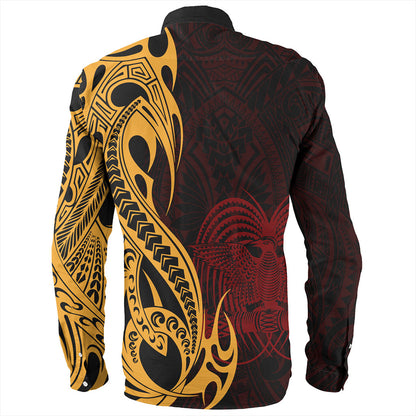 Papua New Guinea Long Sleeve Shirt PNG Tribal Tattoo Symbols