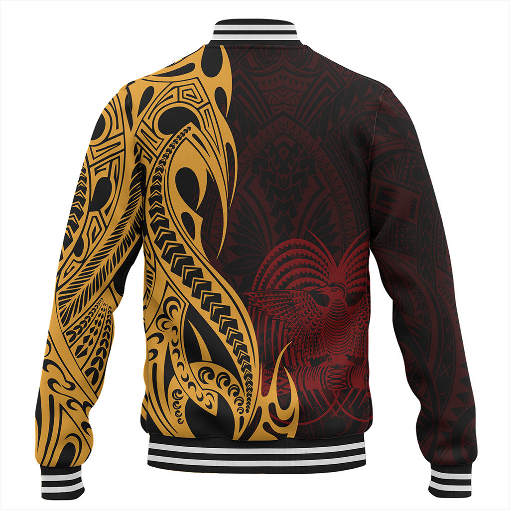 Papua New Guinea Baseball Jacket PNG Tribal Tattoo Symbols