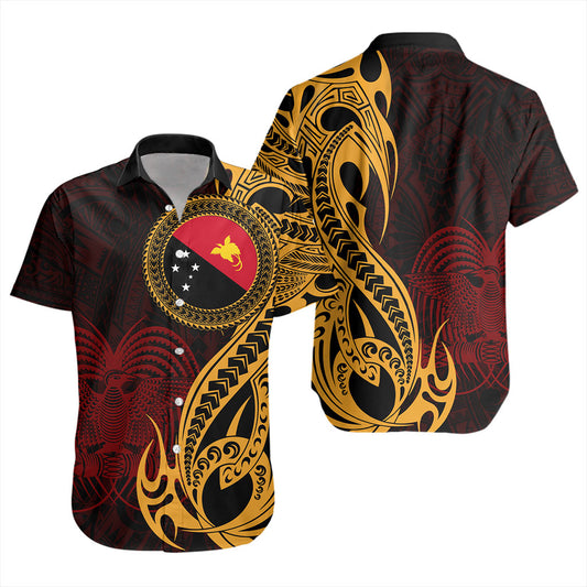 Papua New Guinea Short Sleeve Shirt PNG Tribal Tattoo Symbols