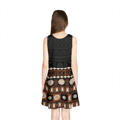 Fiji Girls Sleeveless Sundress Pattern Bula Traditional
