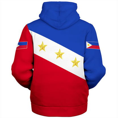 Philippines Filipinos Sherpa Hoodie Flag Sun Style