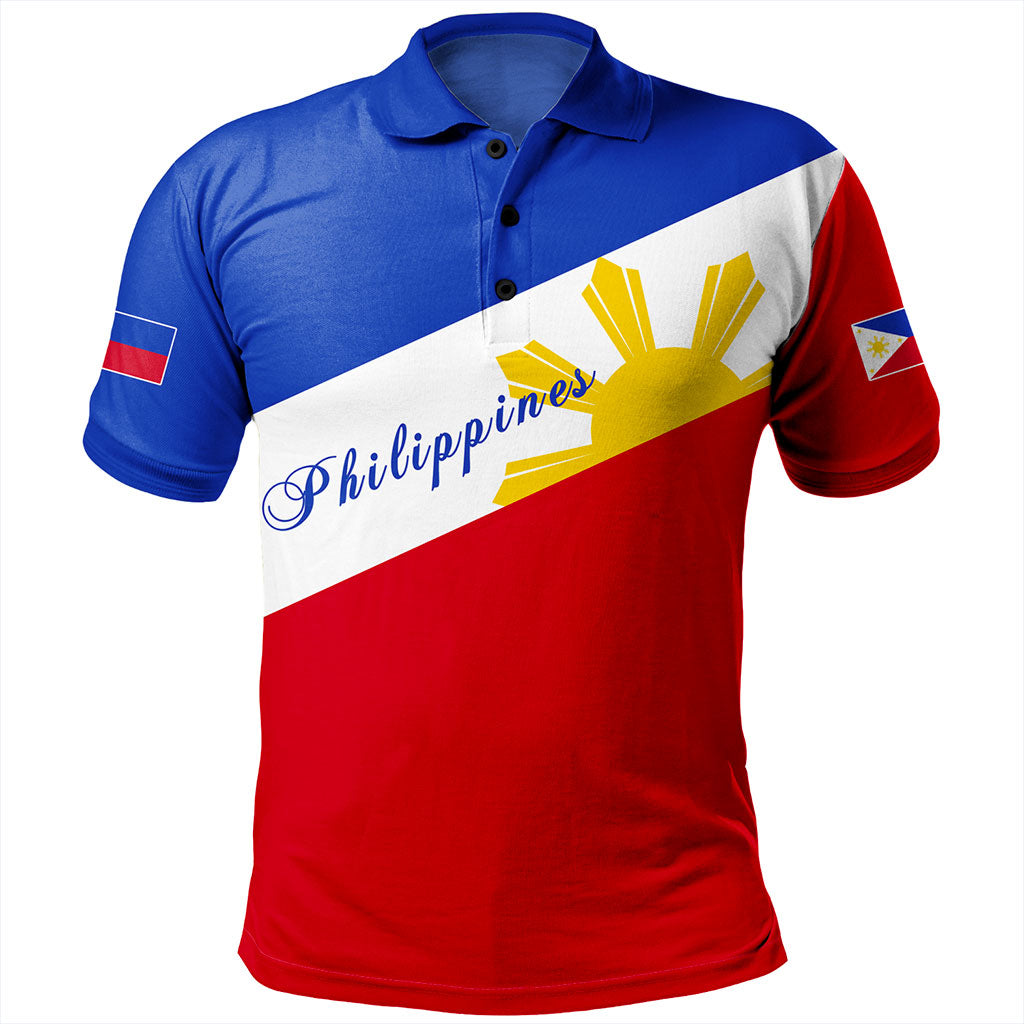 Philippines Filipinos Polo Shirt Flag Sun Style