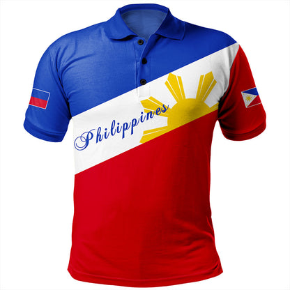 Philippines Filipinos Polo Shirt Flag Sun Style