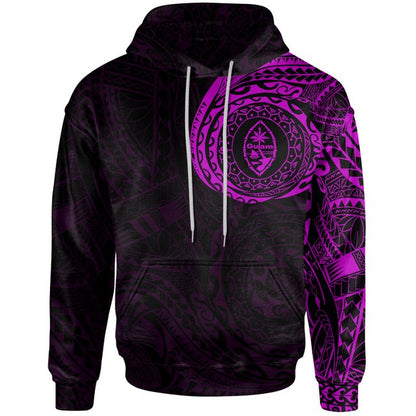 Guam Hoodie - Guam Coat Of Arms Polynesian Tattoo Style Special Version