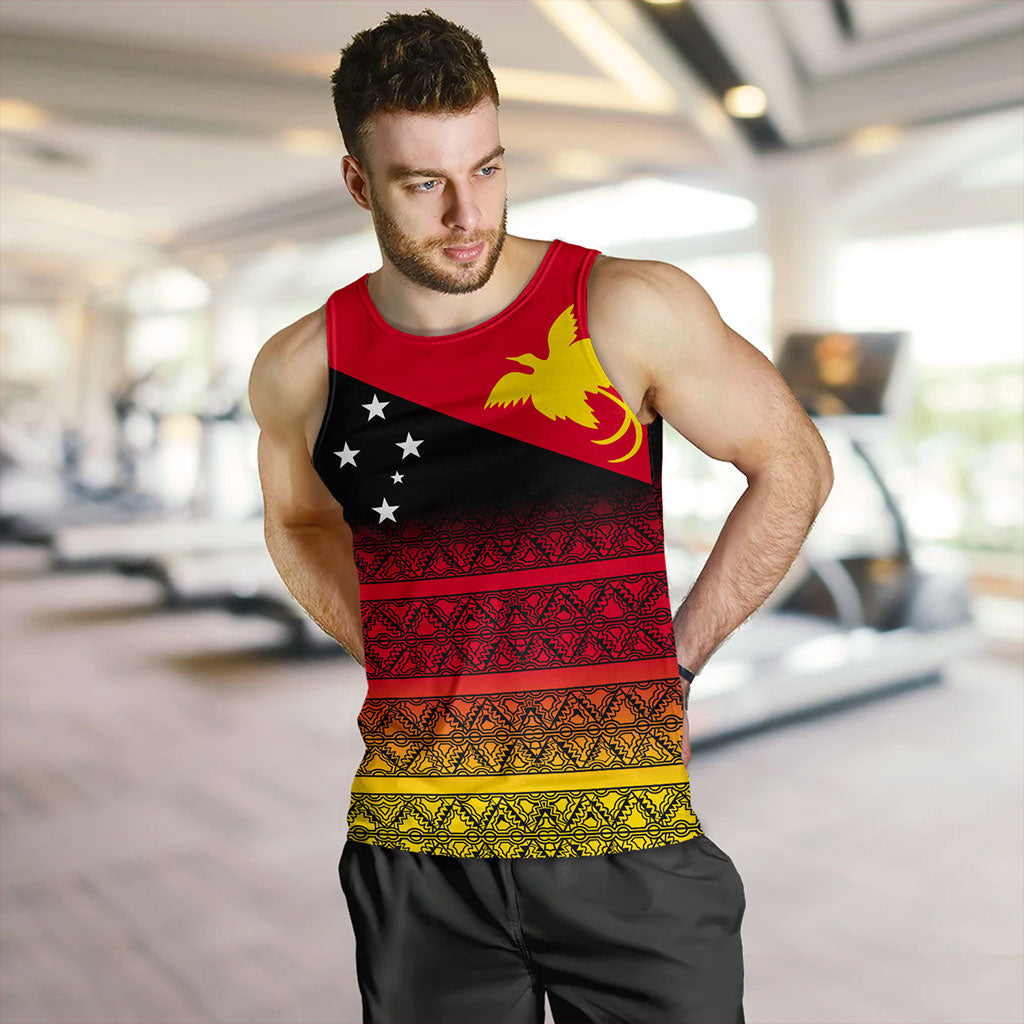 Papua New Guinea Tank Top Flag Pattern Tapa Clothes