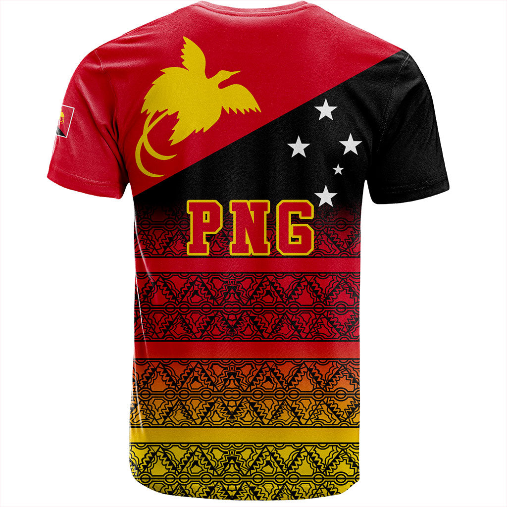 Papua New Guinea T-Shirt Flag Pattern Tapa Clothes