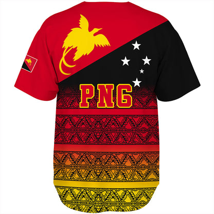 Papua New Guinea Baseball Shirt Flag Pattern Tapa Clothes