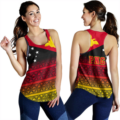Papua New Guinea Women Tank Flag Pattern Tapa Clothes