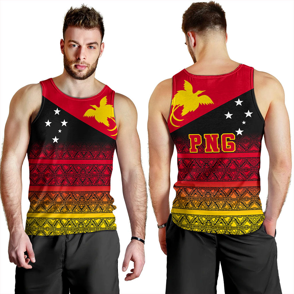 Papua New Guinea Tank Top Flag Pattern Tapa Clothes