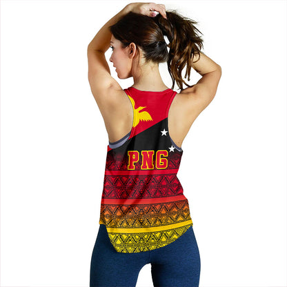 Papua New Guinea Women Tank Flag Pattern Tapa Clothes