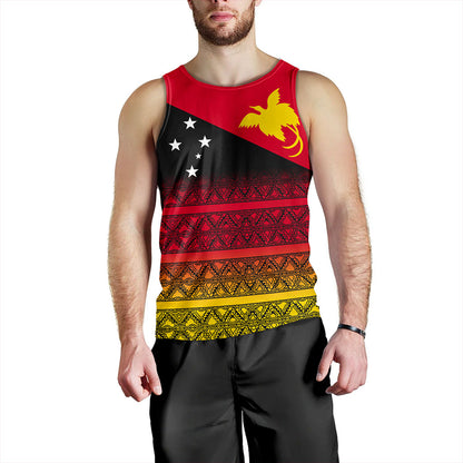 Papua New Guinea Tank Top Flag Pattern Tapa Clothes