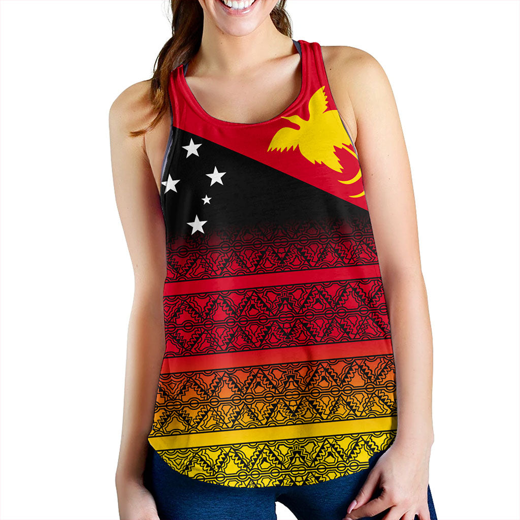 Papua New Guinea Women Tank Flag Pattern Tapa Clothes