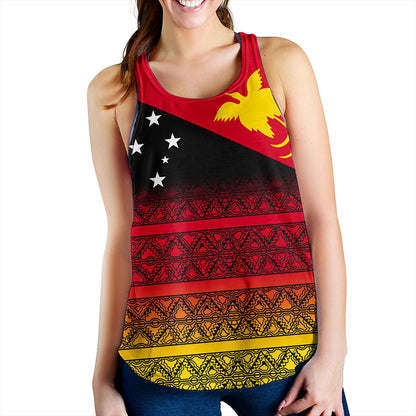 Papua New Guinea Women Tank Flag Pattern Tapa Clothes
