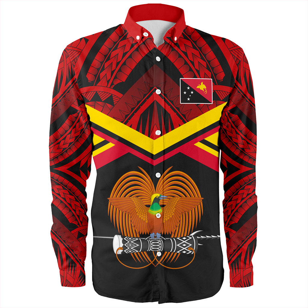 Papua New Guinea Long Sleeve Shirt Tribal Melanesia Special Style