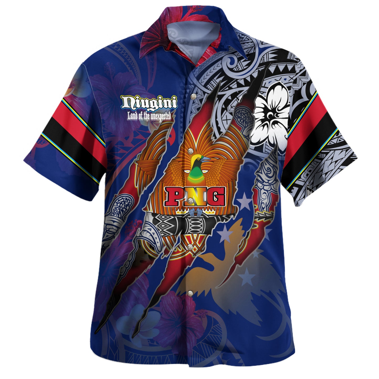 Vanuatu Custom Personalised Hawaiian Shirt Polynesian Tropical Summer