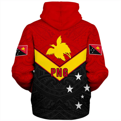 Papua New Guinea Sherpa Hoodie PNG Tribal Melanesia Sport Style