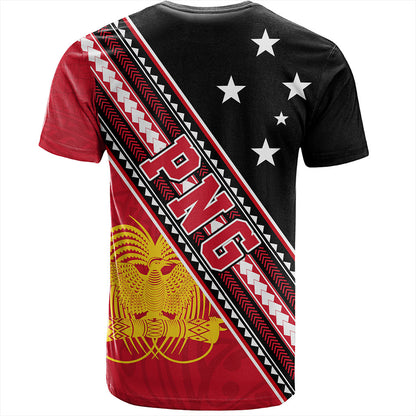Papua New Guinea T-Shirt Flag And Coat Of Arms