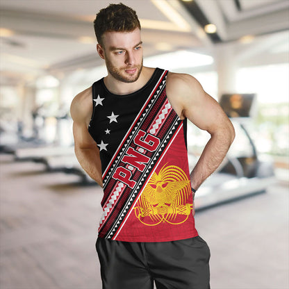 Papua New Guinea Tank Top Flag And Coat Of Arms