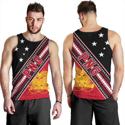 Papua New Guinea Tank Top Flag And Coat Of Arms