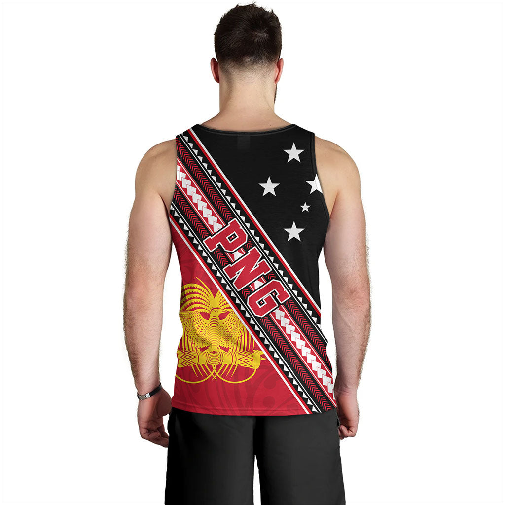 Papua New Guinea Tank Top Flag And Coat Of Arms