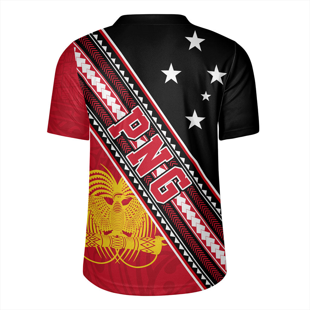 Papua New Guinea Rugby Jersey Flag And Coat Of Arms