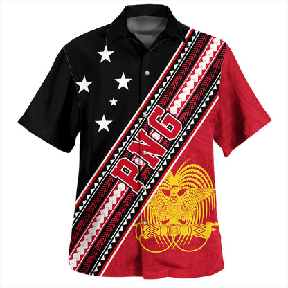Papua New Guinea Hawaiian Shirt Flag And Coat Of Arms