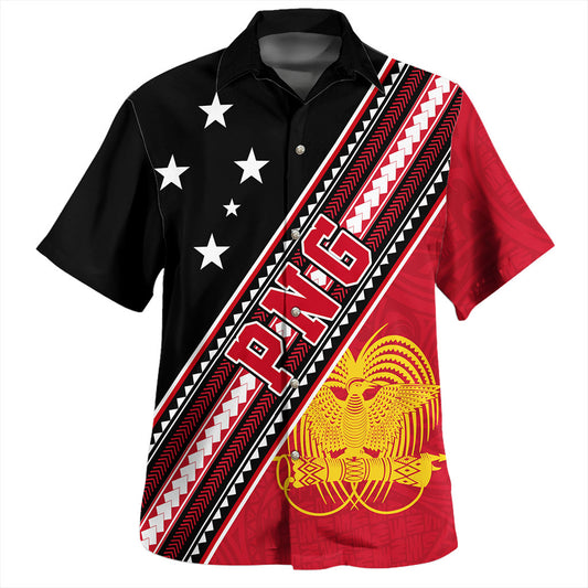 Papua New Guinea Hawaiian Shirt Flag And Coat Of Arms