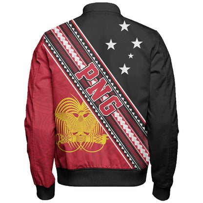 Papua New Guinea Bomber Jacket Flag And Coat Of Arms