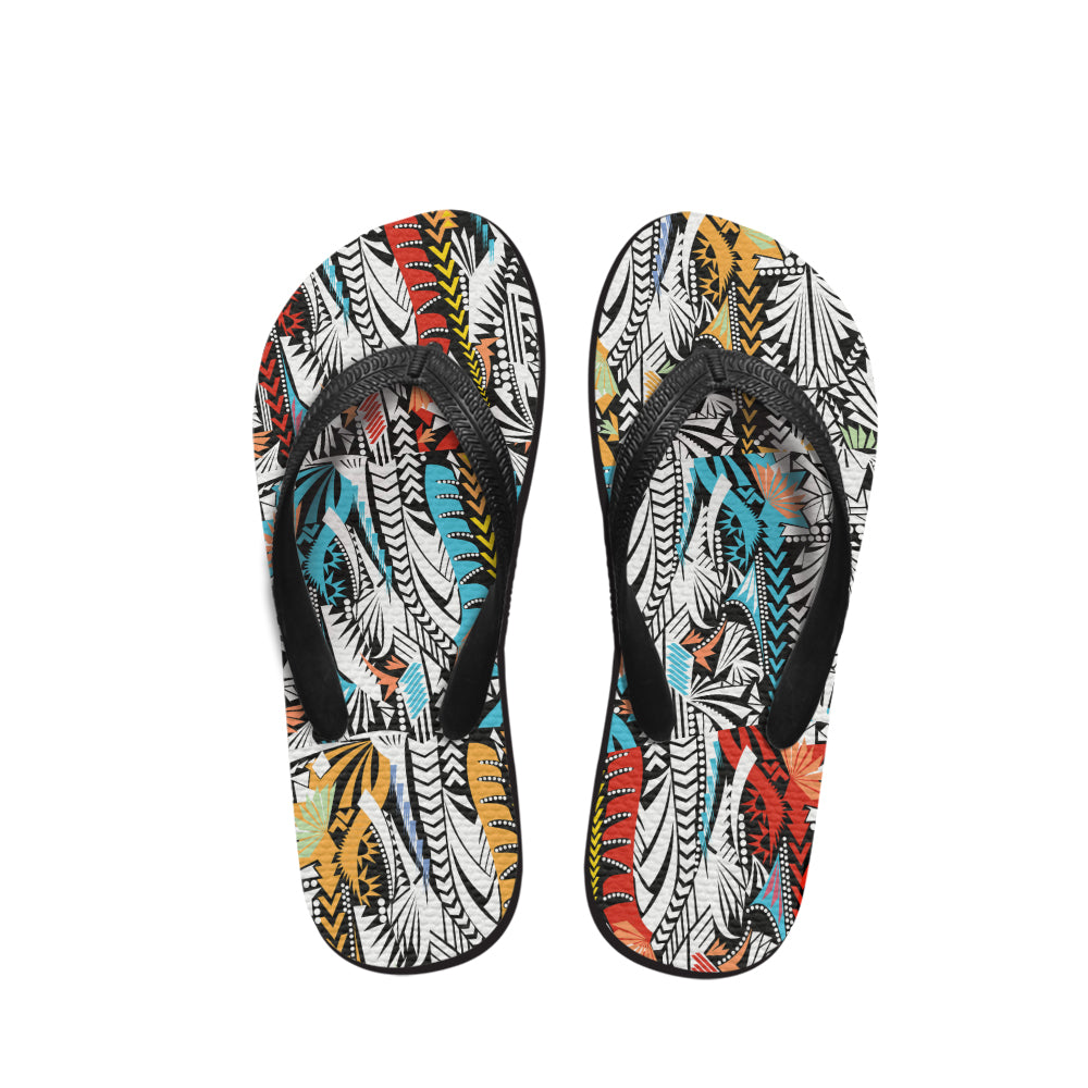 Polynesian Tribal Patterns Flip Flop 11