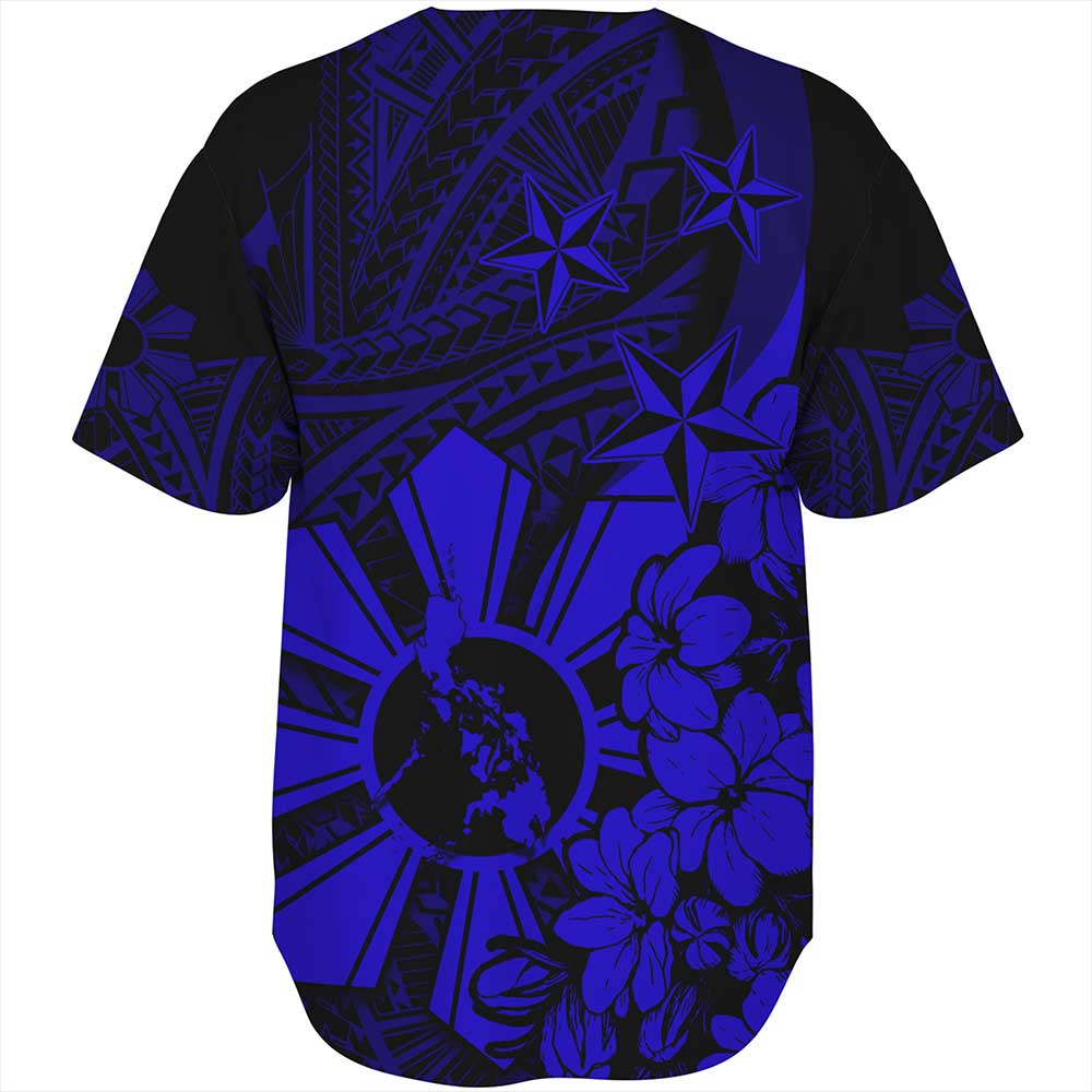 Philippines Baseball Shirt - Polynesian Pattern Filipino Sampaguita