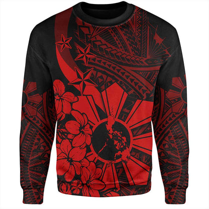 Philippines Sweatshirt Polynesian Pattern Filipino Sampaguita