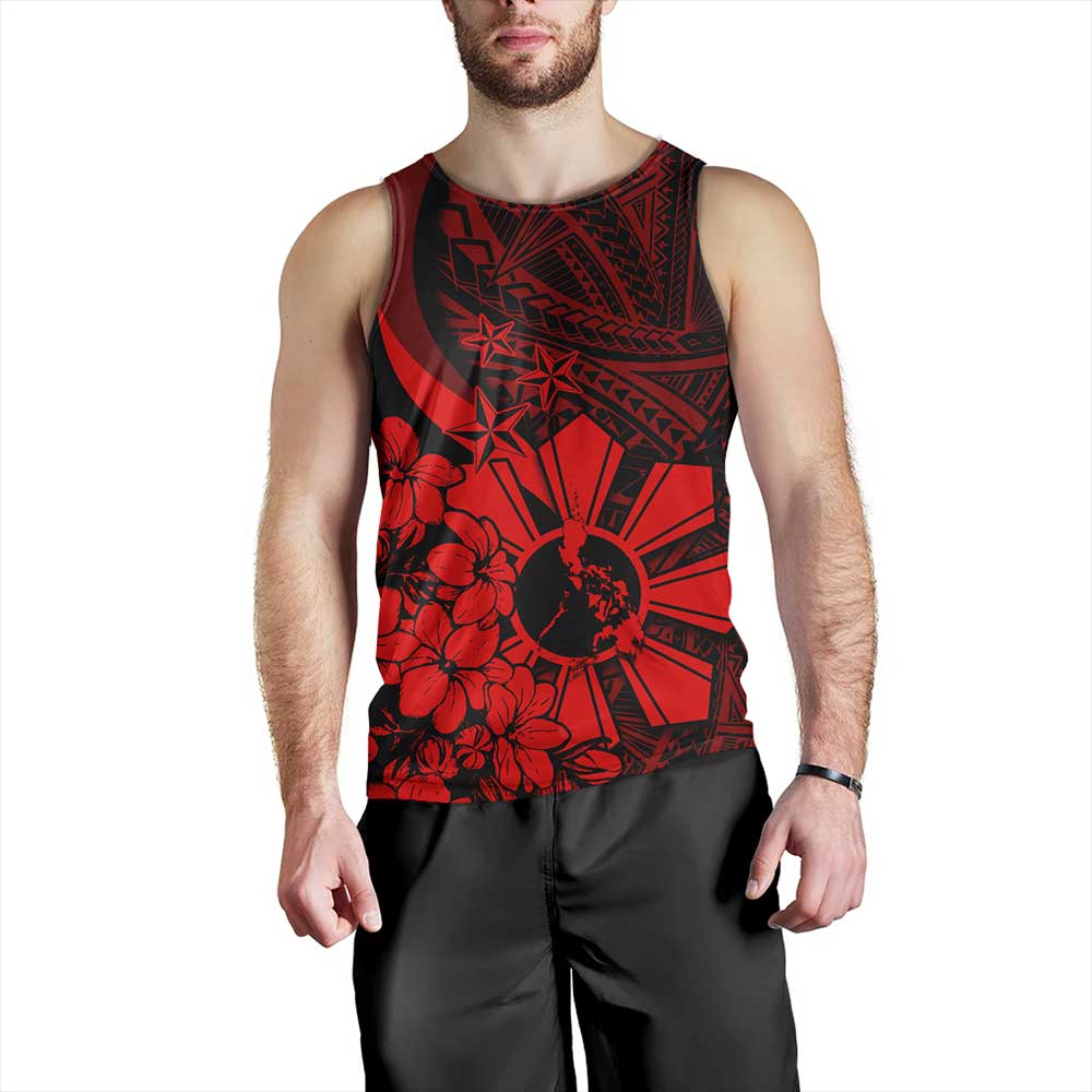Philippines Tank Top Polynesian Pattern Filipino Sampaguita