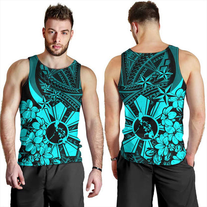 Philippines Tank Top Polynesian Pattern Filipino Sampaguita