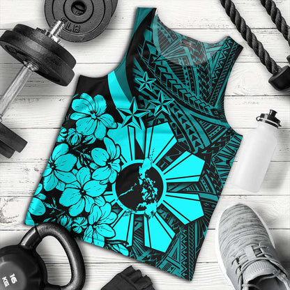 Philippines Tank Top Polynesian Pattern Filipino Sampaguita
