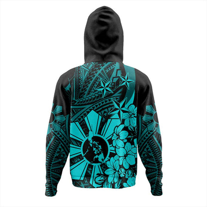 Philippines Hoodie Polynesian Pattern Filipino Sampaguita
